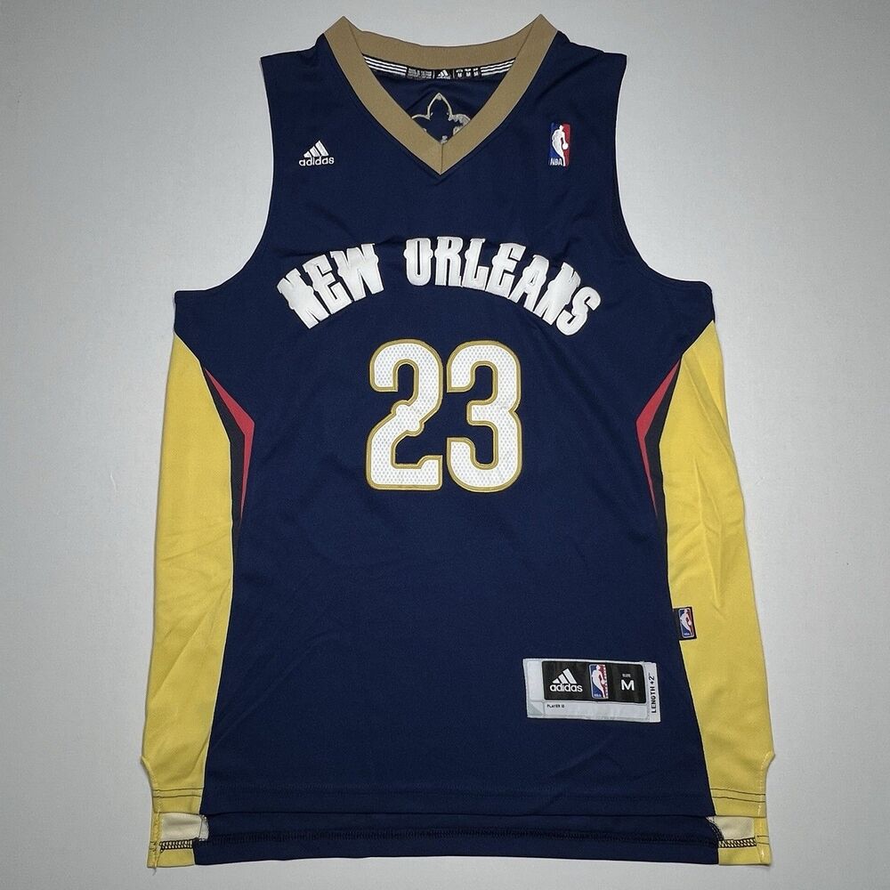 New Orleans Pelicans Anthony Davis #23 Blue Adidas NBA Jersey Kids Size M~ L+2”